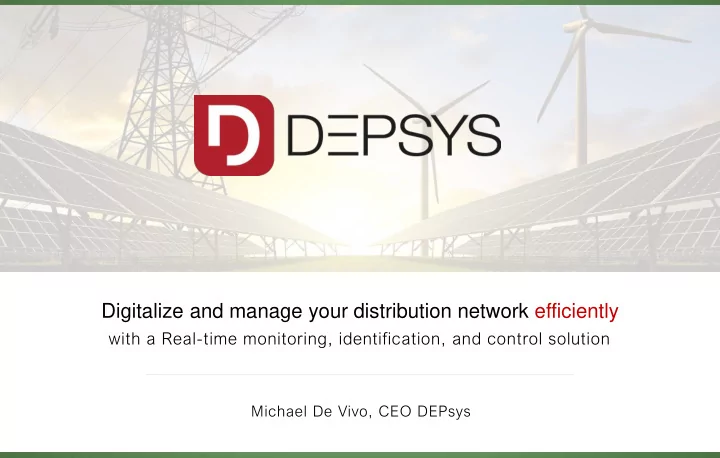 digitalize and manage your distribution network