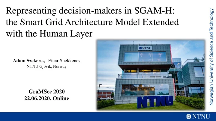 representing decision makers in sgam h