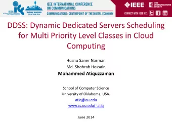 Computing Husnu S aner Narman  Md. Shohrab Hossain  Mohammed Atiquzzaman  School of Computer