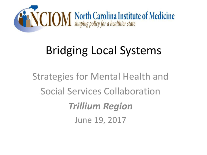 bridging local systems