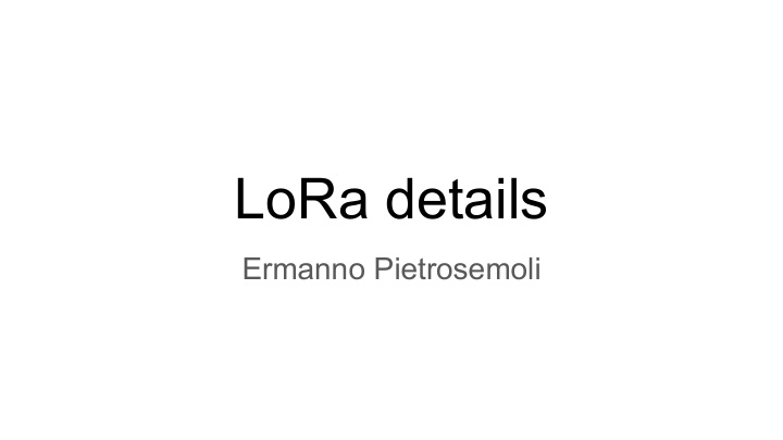 lora details