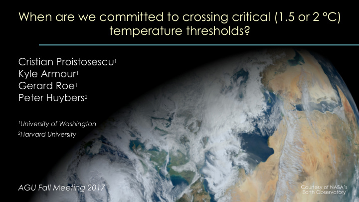 when are we committed to crossing critical 1 5 or 2 c