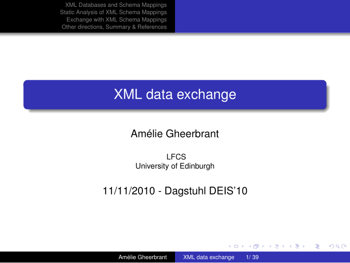 xml data exchange