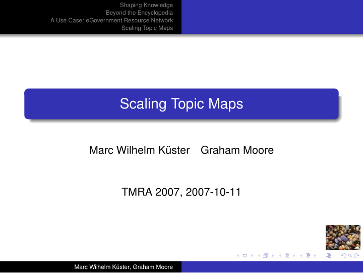 scaling topic maps