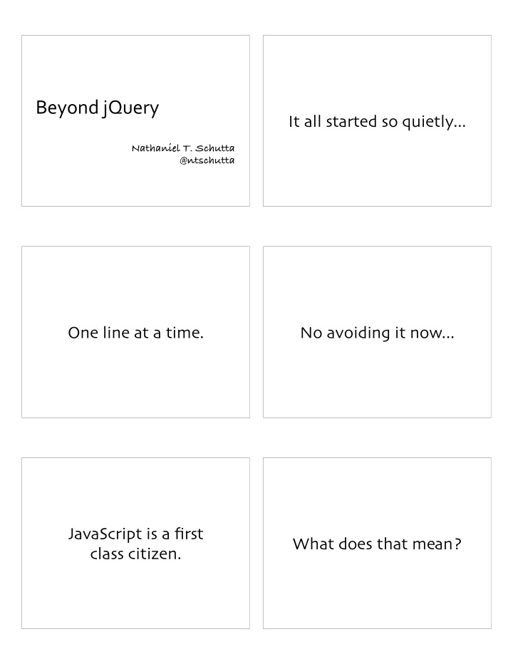 beyond jquery