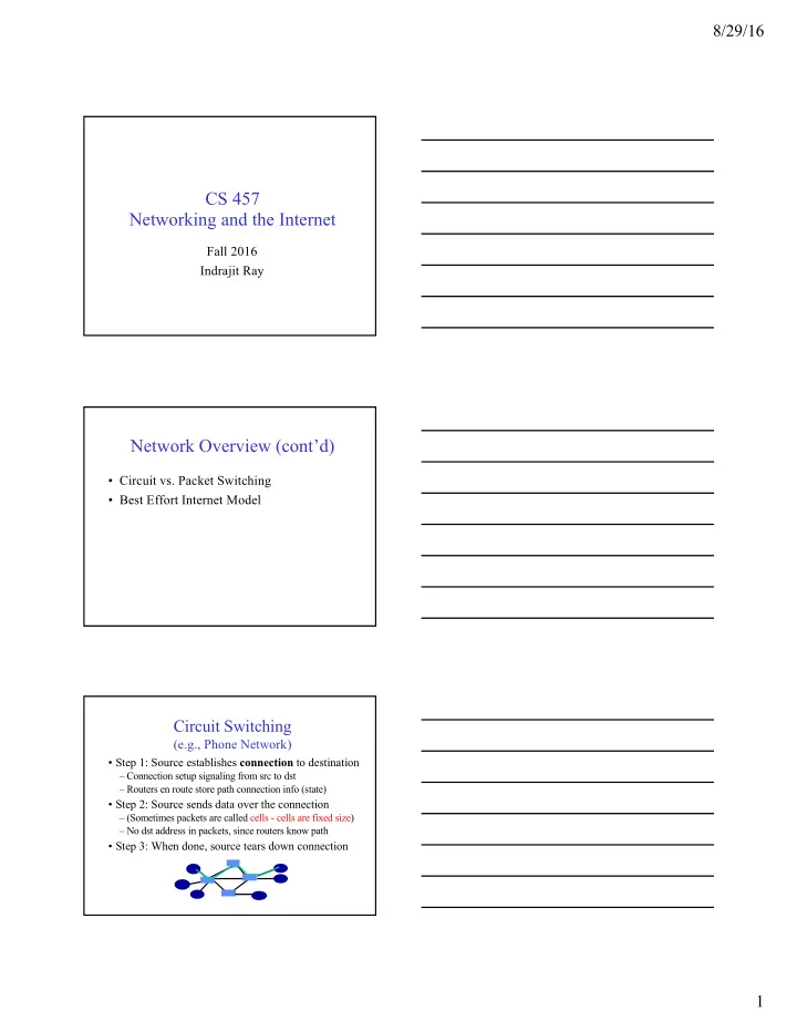 cs 457 networking and the internet