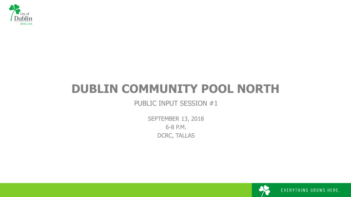 dublin community pool north