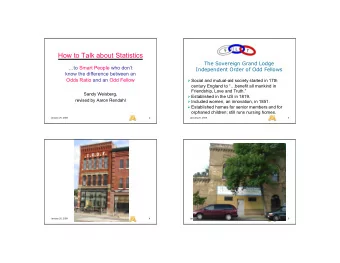 How to Talk about Statistics  The Sovereign Grand Lodge  to Smart People who dont