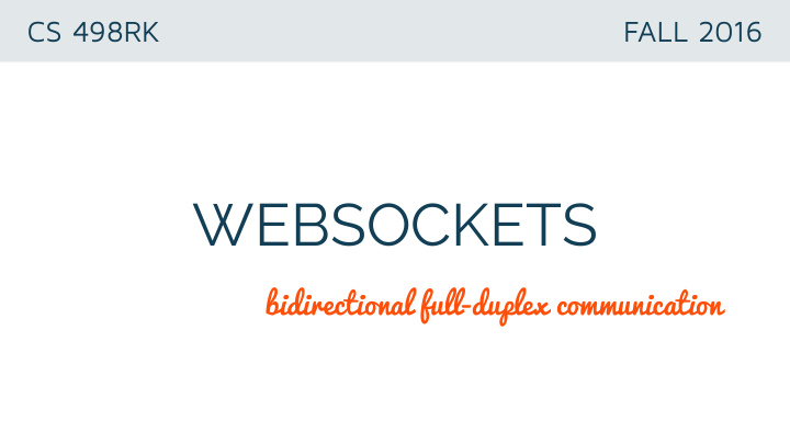 websockets