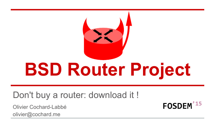 bsd router project