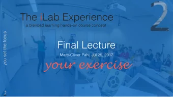 your exercise  iLab 1+2 info event online  Tell your friends!
