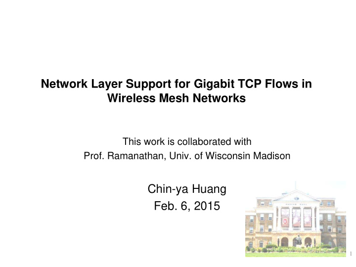 network layer support for gigabit tcp flows in wireless