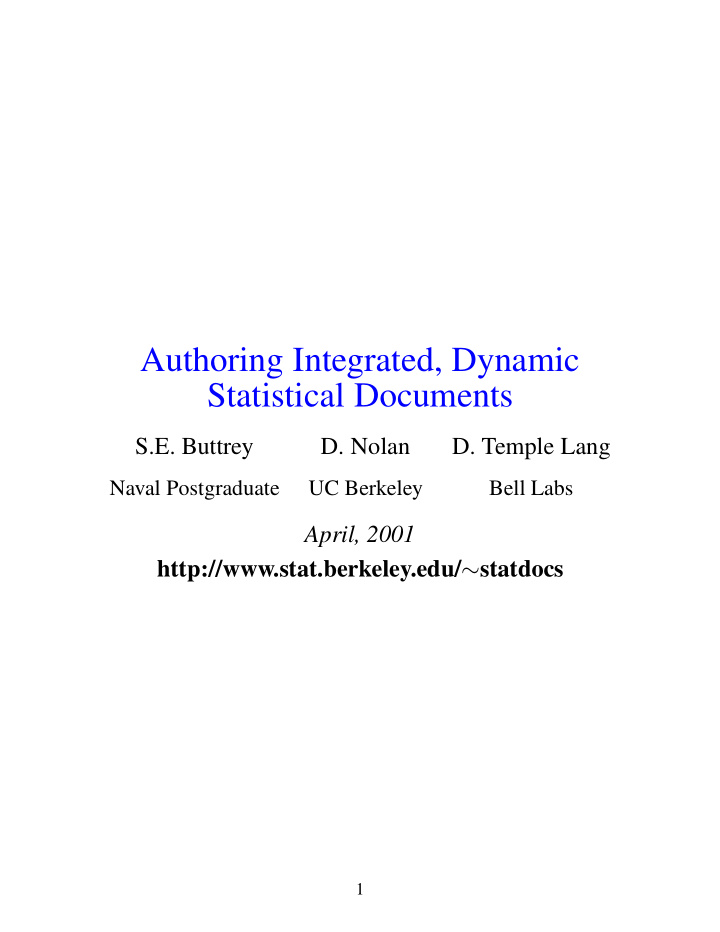 authoring integrated dynamic statistical documents