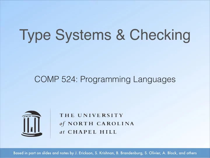 type systems checking