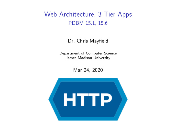 web architecture 3 tier apps