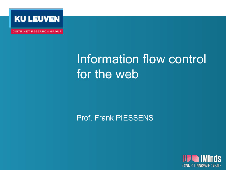 information flow control for the web