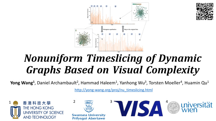 nonuniform timeslicing of dynamic graphs based on visual