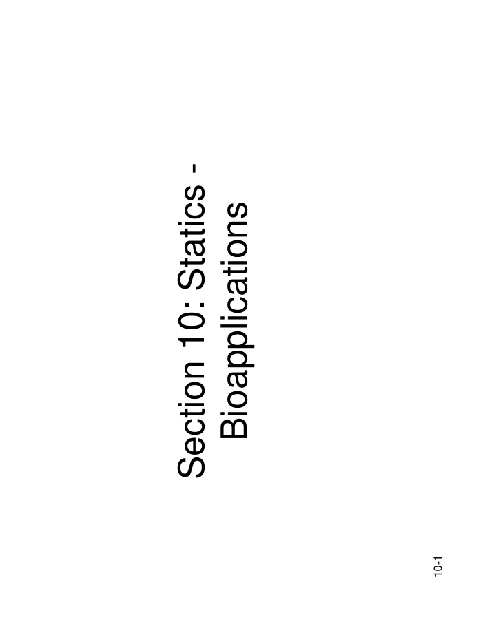 section 10 statics bioapplications