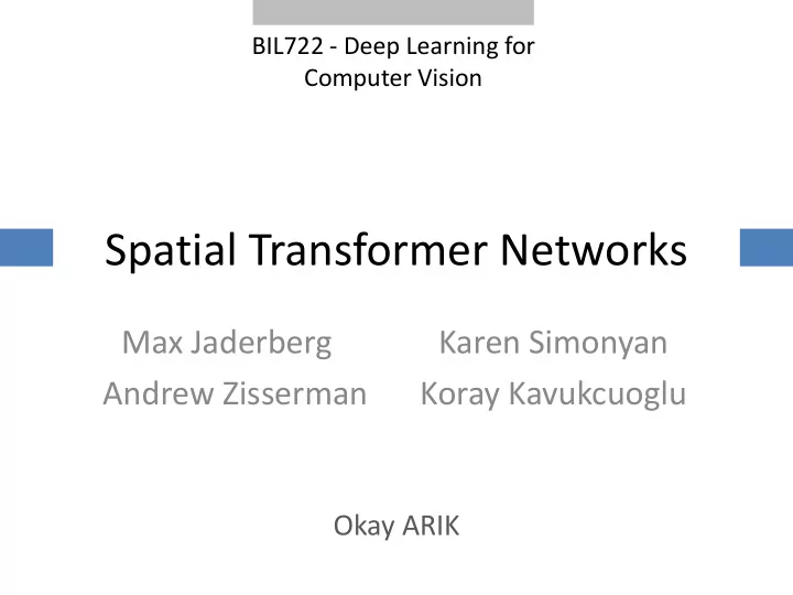 spatial transformer networks