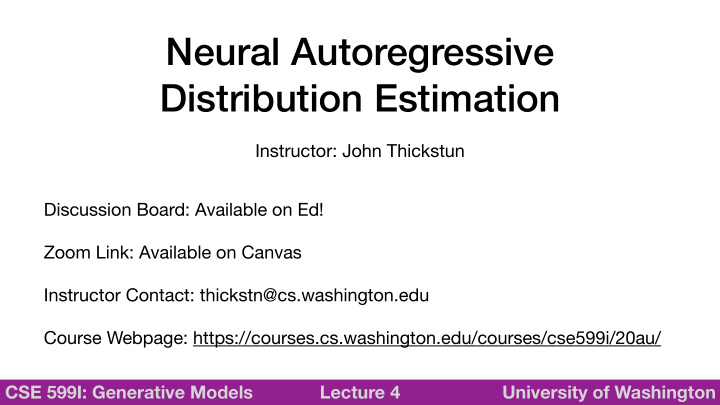 neural autoregressive distribution estimation