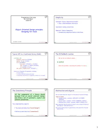 1  Avoiding improper classes  Active data structures  Original interface for lists:  A typical use: