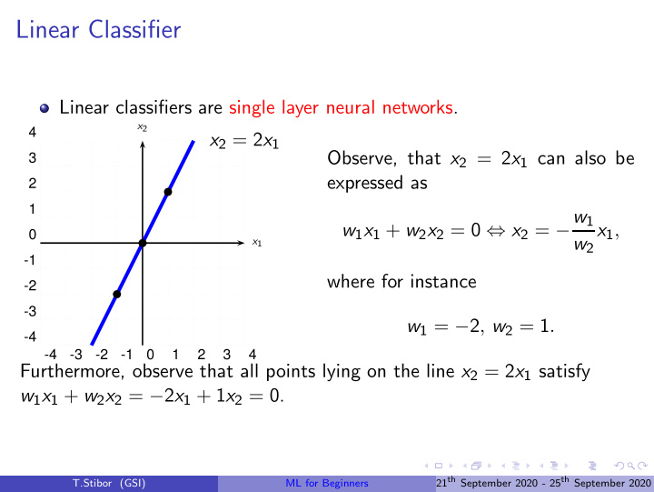 linear classifier