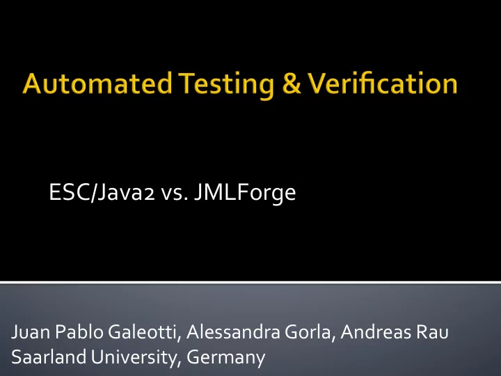 esc java2 vs jmlforge juan pablo galeotti alessandra