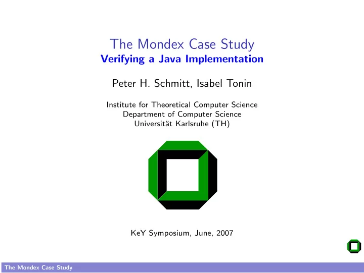 the mondex case study