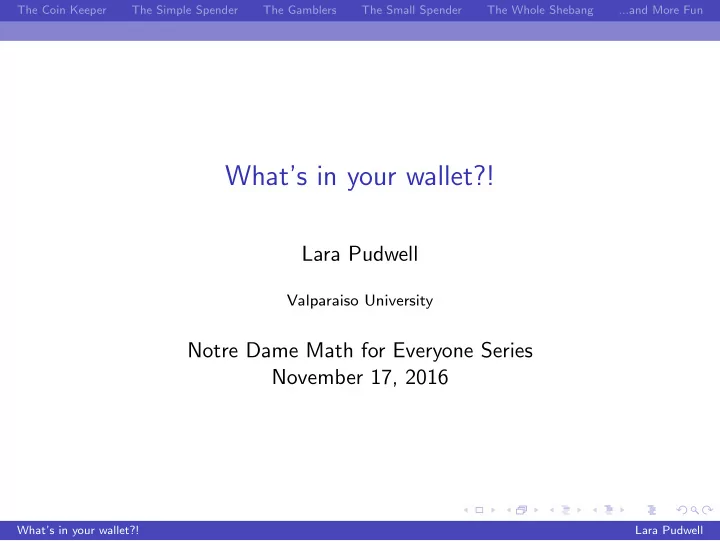 what s in your wallet