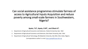 Can soci  cial a  assistance  ce p  programmes s  stimulate f  fairness of  acce  ccess t  to