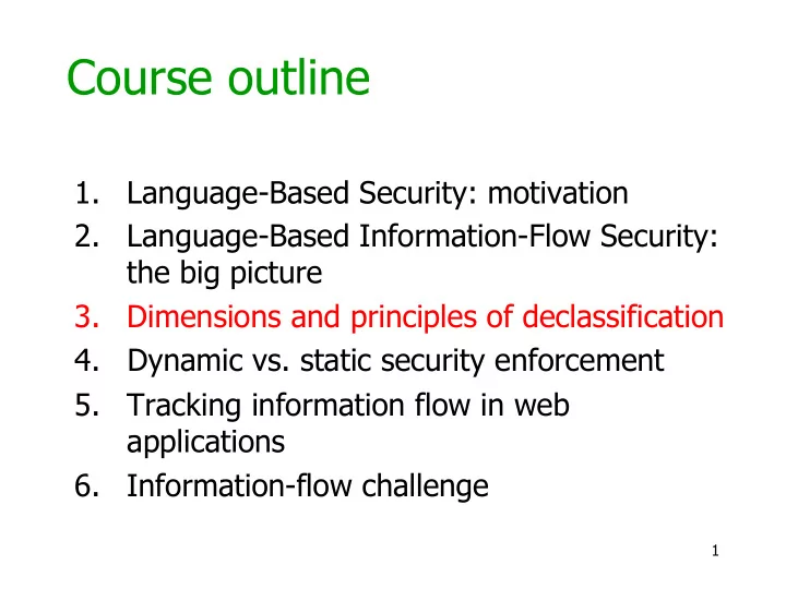 course outline