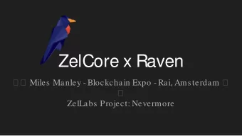 ZelCore x Raven  Miles Manley - Blockchain Expo - Rai, Amsterdam    ZelLabs Project: