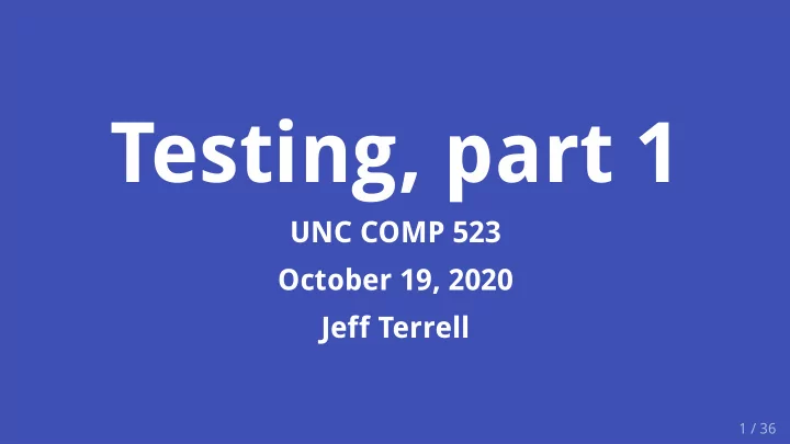 testing part 1