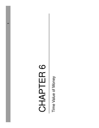 CHAPTER 6  Time Value of Money  2  Learning Objectives  Distinguish between an ordinary annuity and