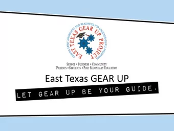 East Texas GEAR UP  Advanced Placement, Concurrent Credit, and Dual Credit  GEAR UPs parent