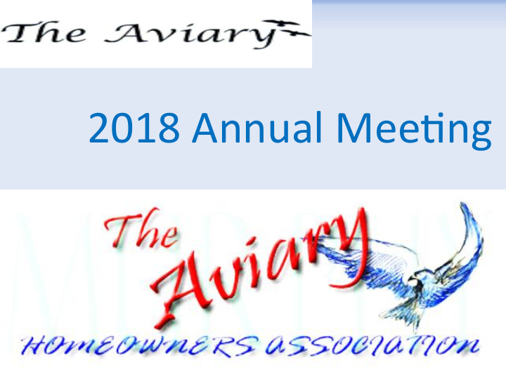 2018 annual mee ng agenda