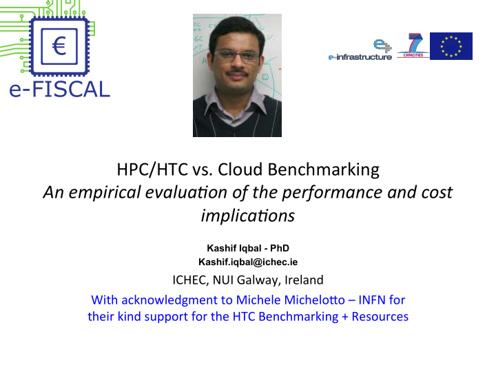 e fiscal hpc htc vs cloud benchmarking an empirical