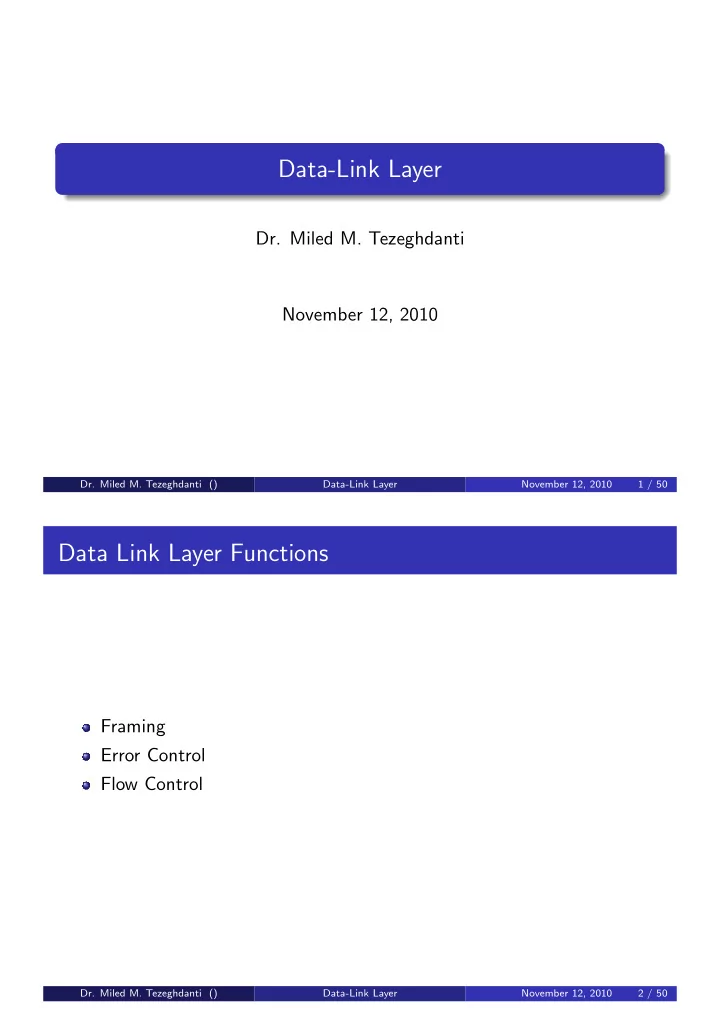 data link layer