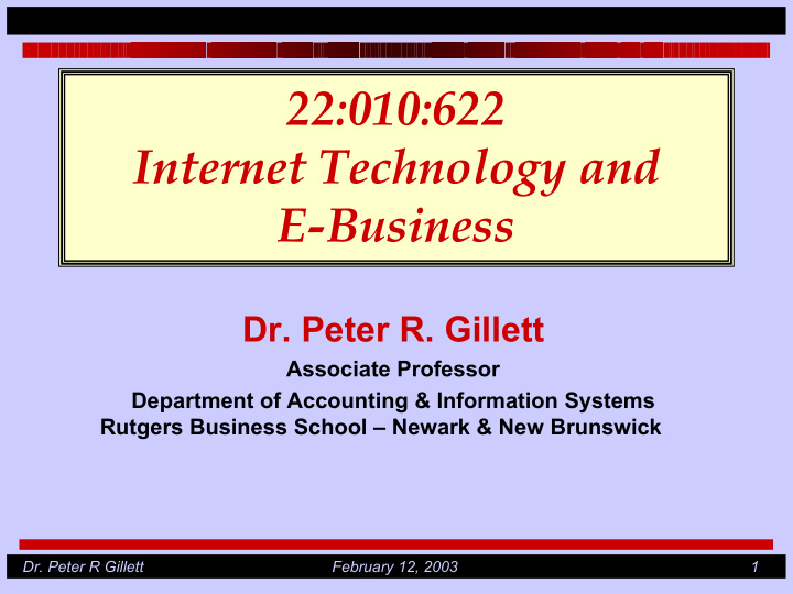 22 010 622 internet technology and e business