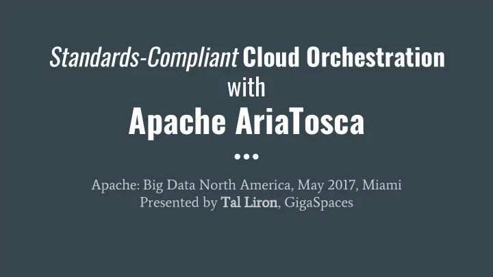 apache ariatosca