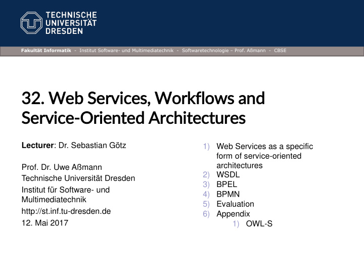 32 web services workflows and service oriented