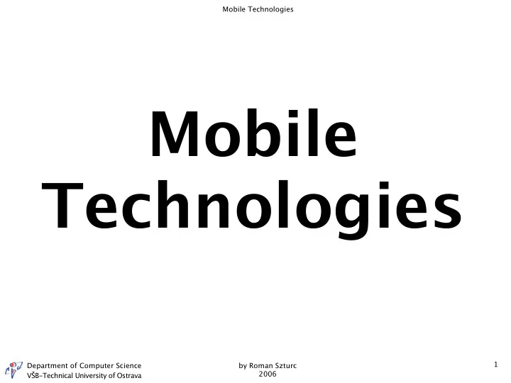 mobile technologies
