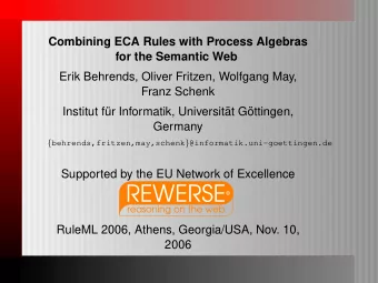 Combining ECA Rules with Process Algebras  for the Semantic Web  Erik Behrends, Oliver Fritzen,