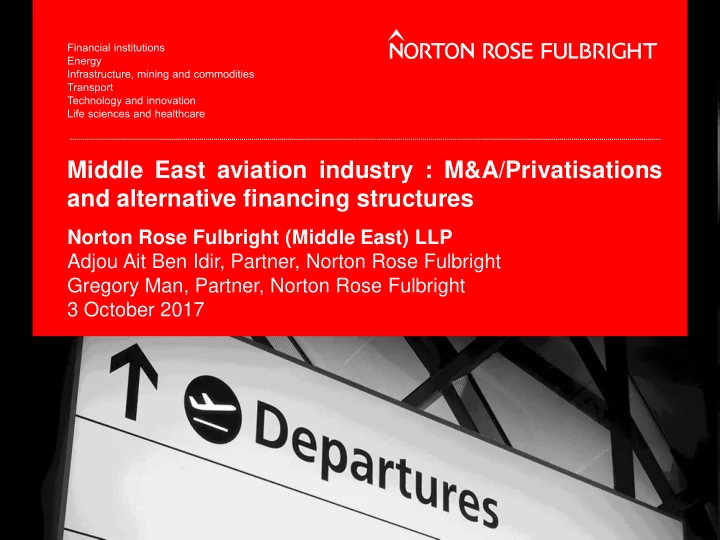 and alternative financing structures