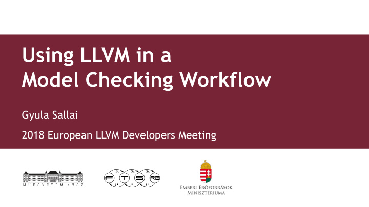 using llvm in a