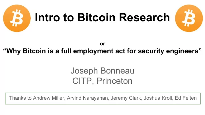 intro to bitcoin research