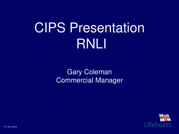 cips presentation rnli