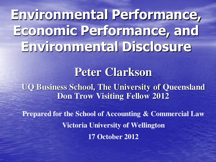 environmental disclosure
