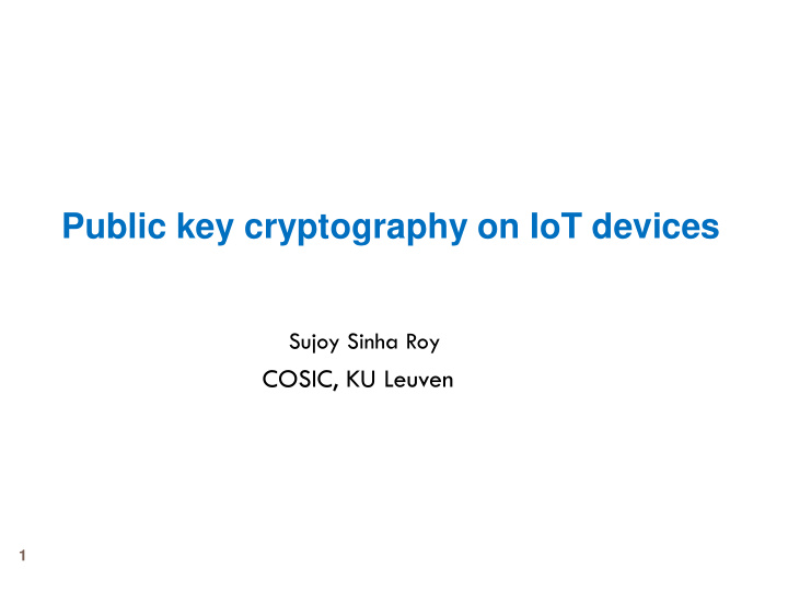 public key cryptography on iot devices