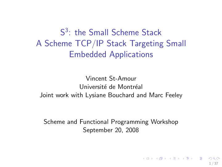 s 3 the small scheme stack a scheme tcp ip stack
